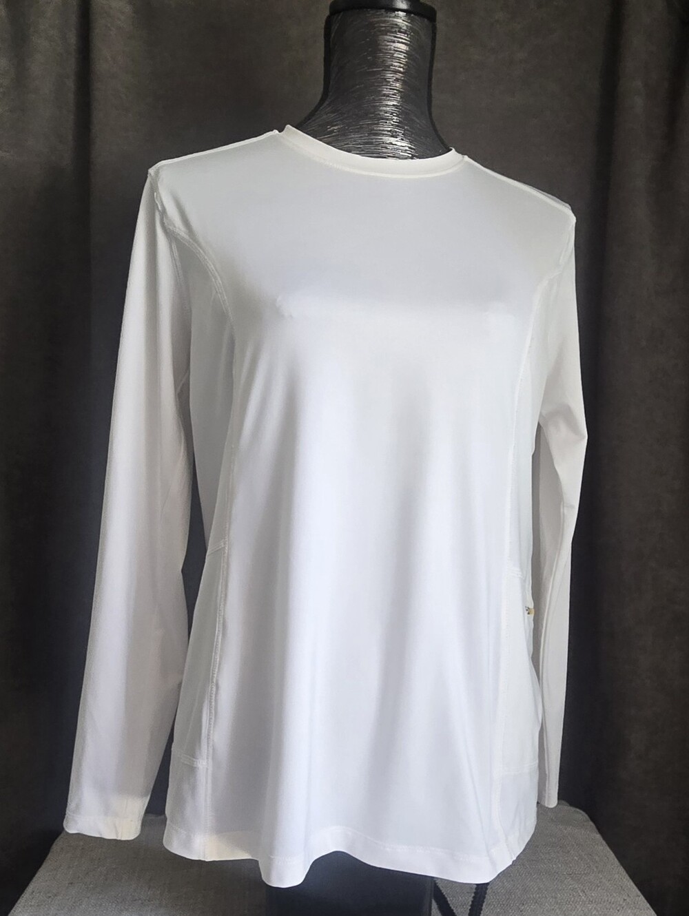 White Long-Sleeve Performance Shirt - Womens